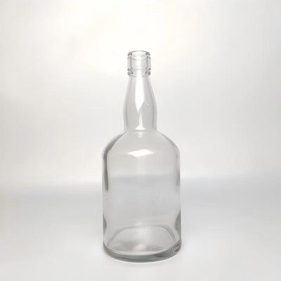 Calidad 750ml Botellas de Tequila Personalizadas Vidrio Transparente Blanco Alto Tapa de Corcho para Licores 515g CY-829 Fábrica