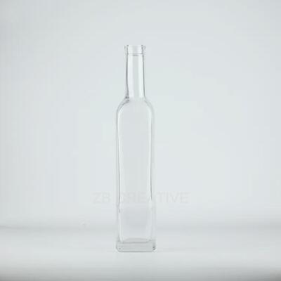 Qualität 500ml Glasflasche für Spirituosen mit Korkverschluss und 520g schwerem Boden für Craft Whisky und Gin Fabrik