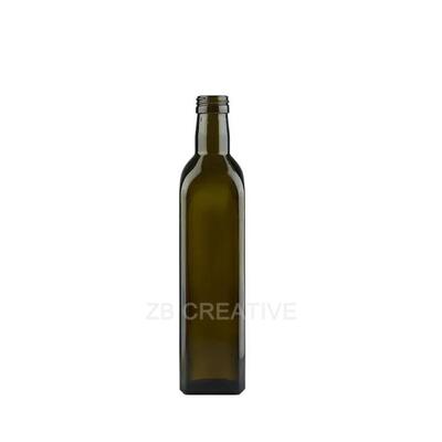 Qualität 500ml Marasca Glass Bottle Square Olive Oil Bottle with 390g Heavy-Gauge Body and 31.5mm Screw Finish Fabrik
