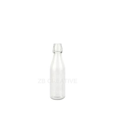 Jakość 250ml Wielorazowa Szklana Butelka z Zamykaniem Wahadłowym do Przechowywania Napojów Gazowanych i Dostaw Hurtowych fabryka