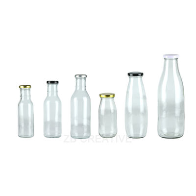 Qualità Barattoli in vetro da 250 ml-1000 ml pronti per la pastorizzazione con tappo a vite da 38 mm e bocca larga in vetro latte Fabbrica