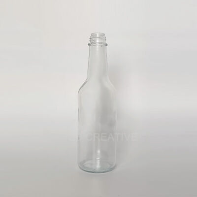 Quality 250ml Clear Woozy Glass Bottle Screw Mouth for Sauce 199g CY-835 factory